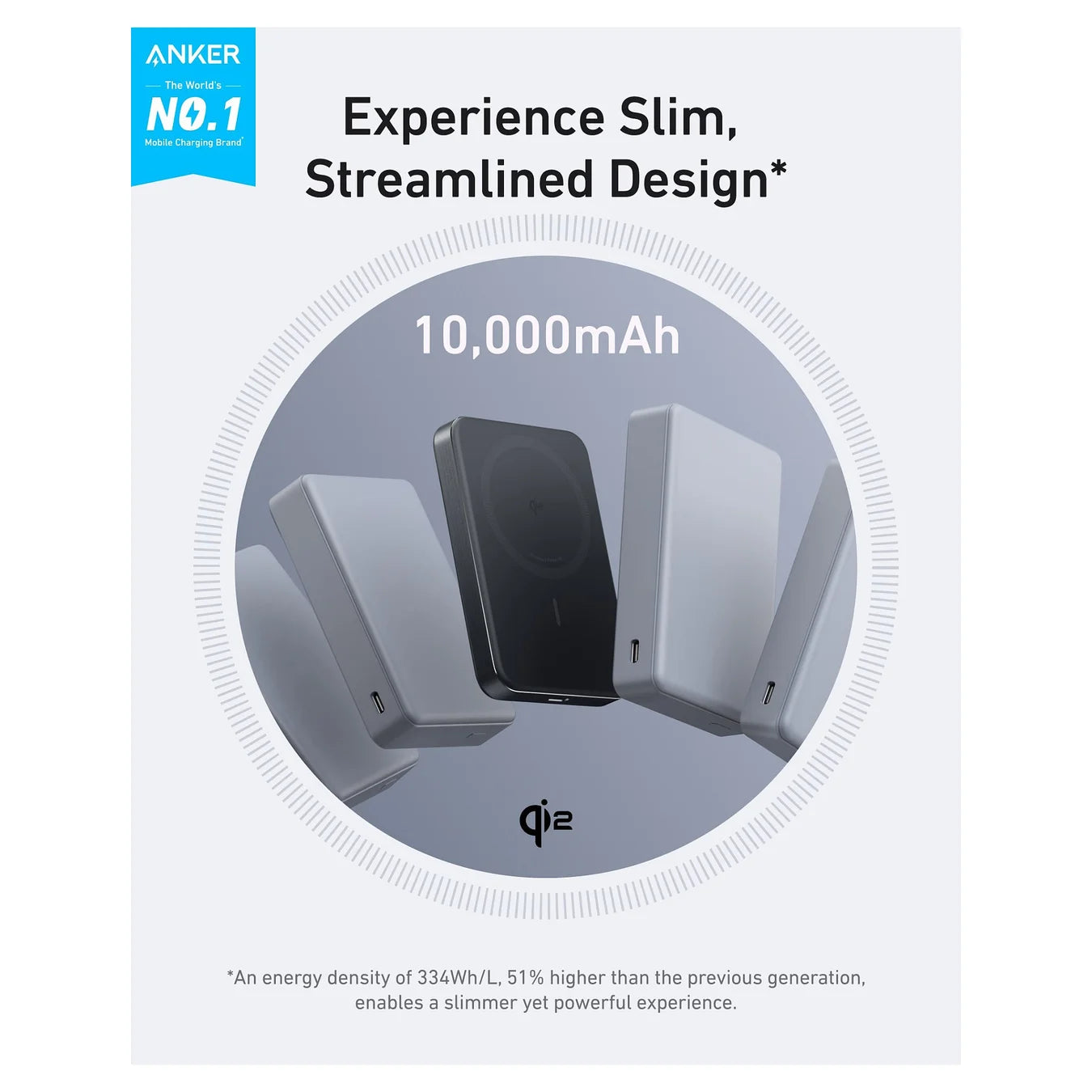 Anker MagGo PowerBank 10.000 mAh Slim Magnetic