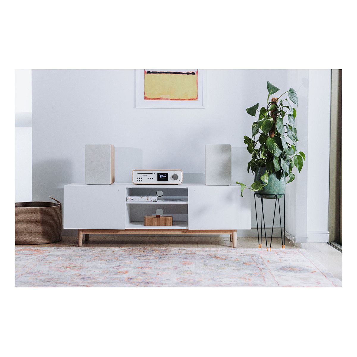 Pure Classic Stereo Cotton White/Oak EU/UK