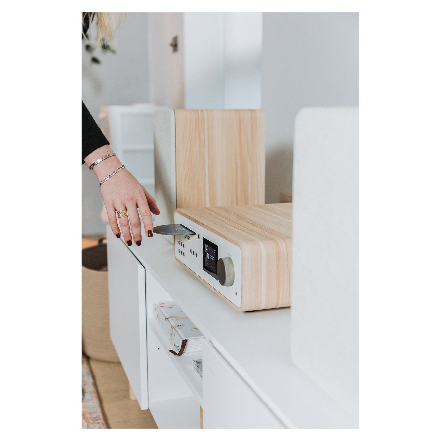 Pure Classic Stereo Cotton White/Oak EU/UK