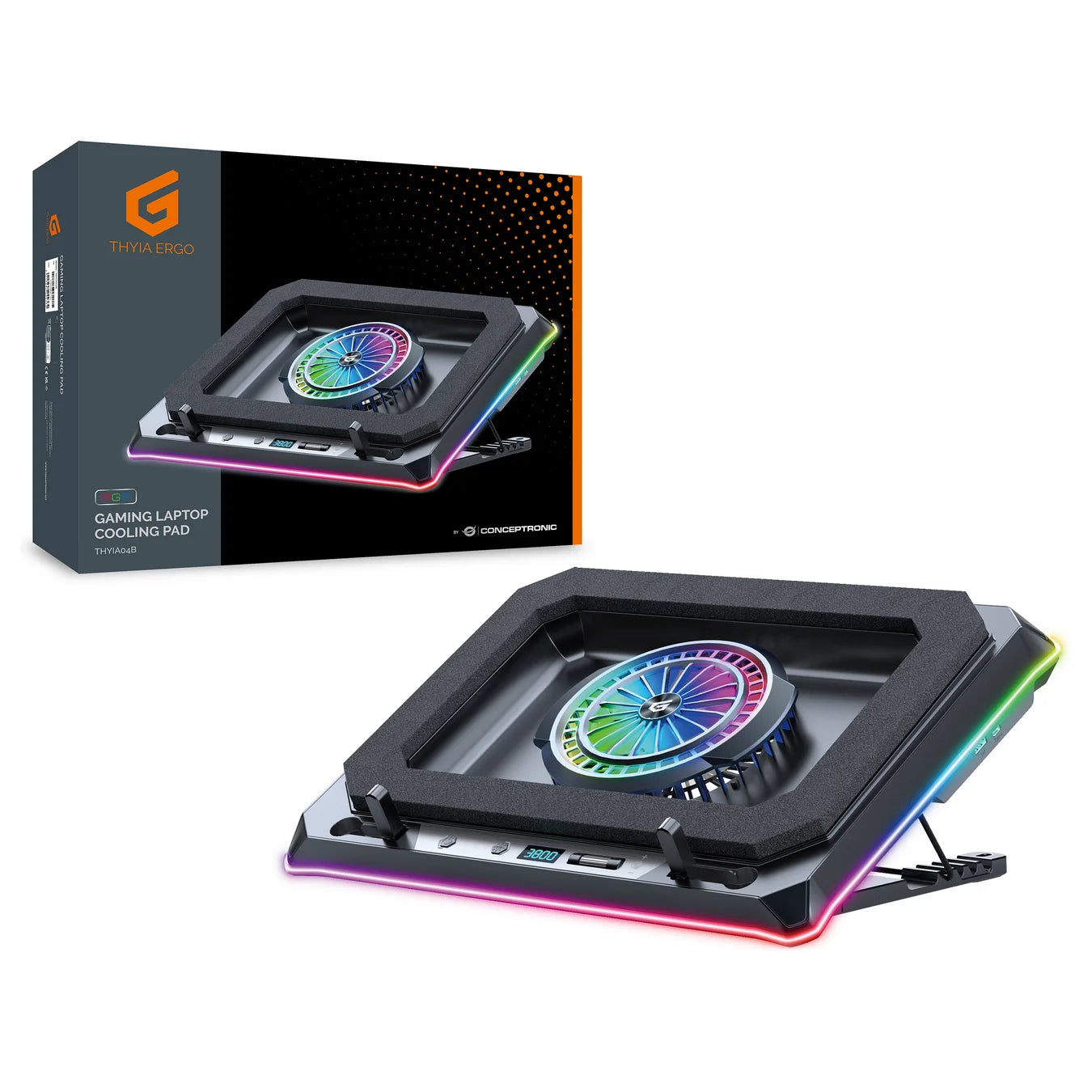 USB-C Laptop Cooling Pad + Phone Holder,
