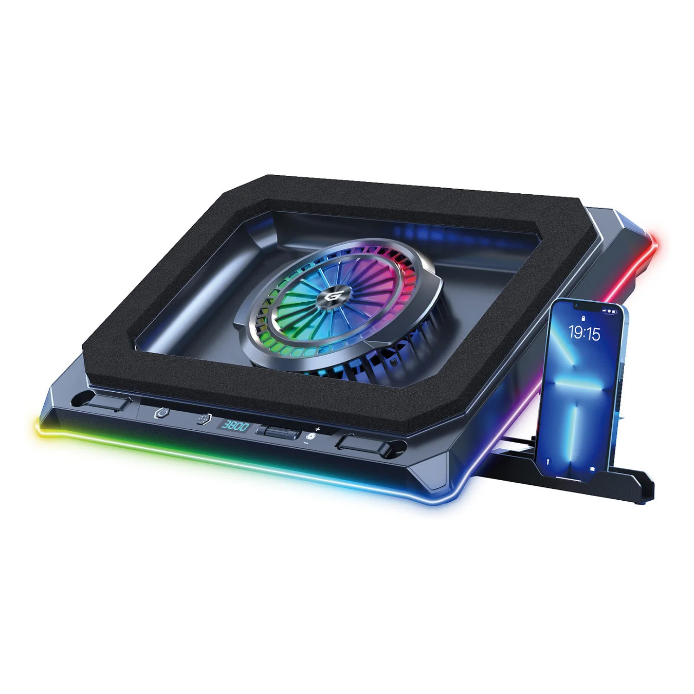 USB-C Laptop Cooling Pad + Phone Holder,
