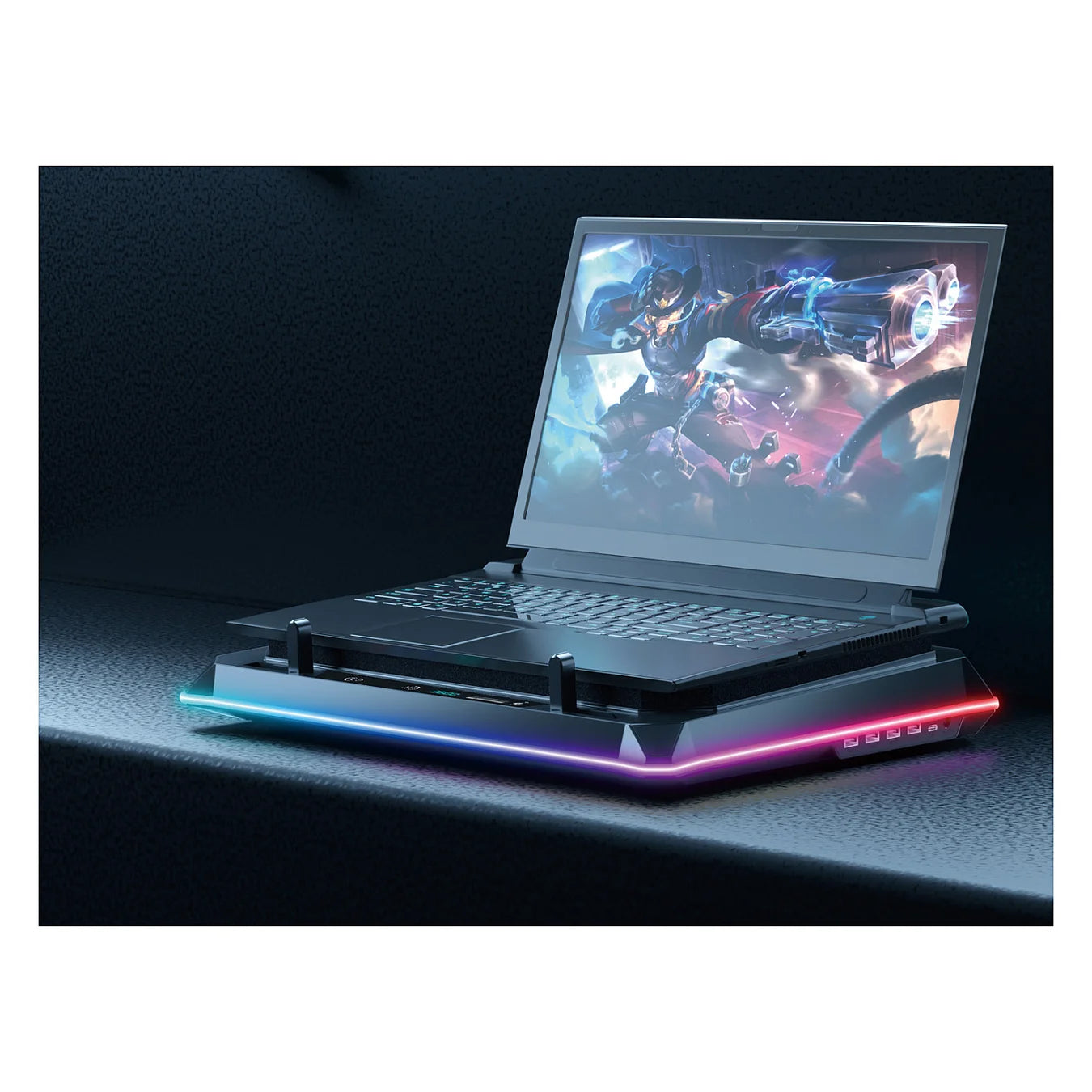 USB-C Laptop Cooling Pad + Phone Holder,