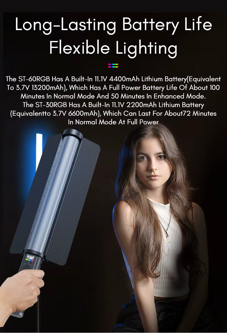 ST-60RGB LED Light Wand - enhance your photography and videography