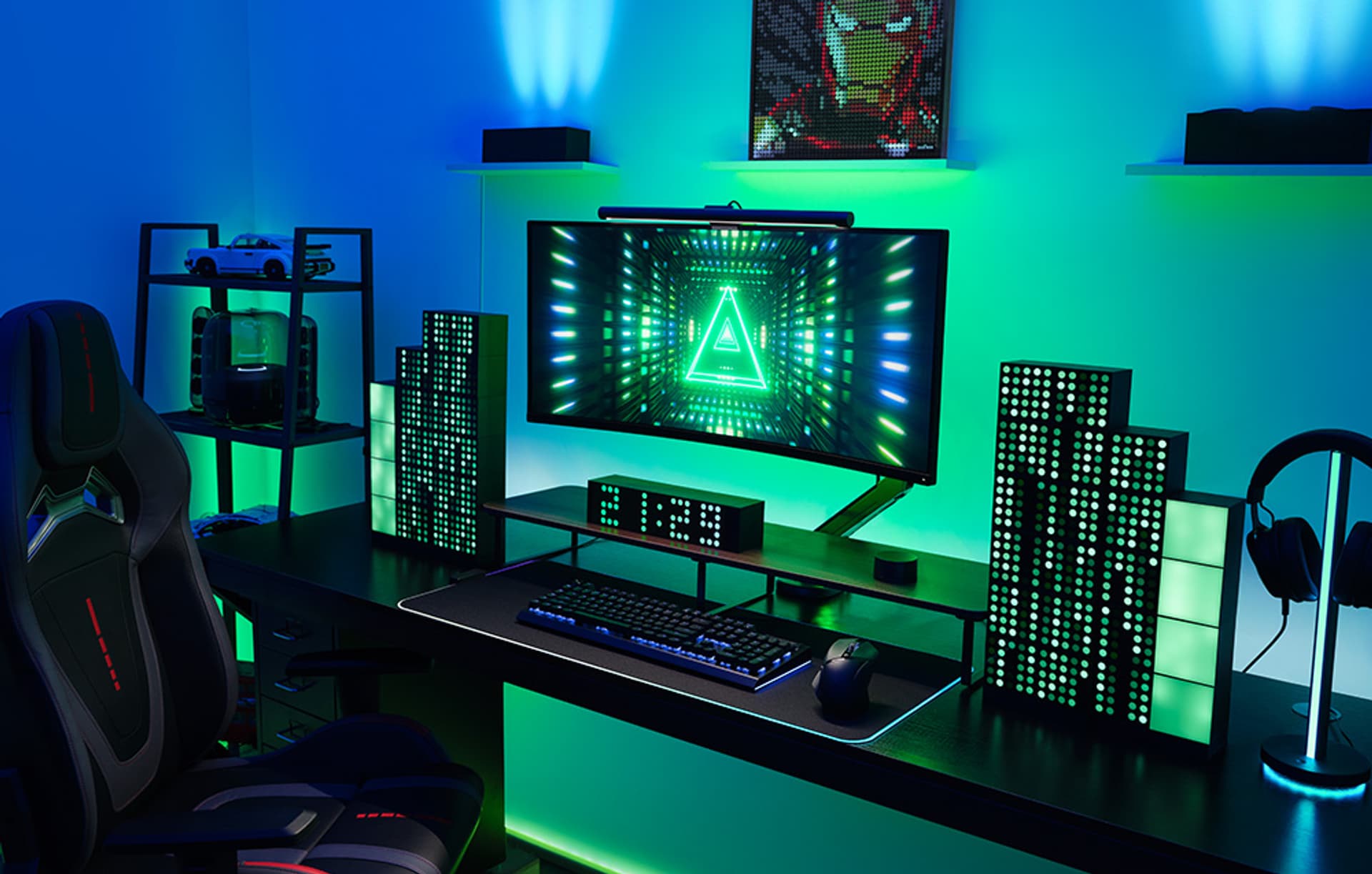 Cube Smart Lamp - Light Gaming Cube Matrix - Rooted Base